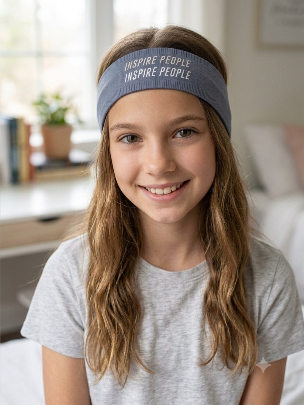 Zara Kids Motivational Stretch Headbands in Pink and Blue